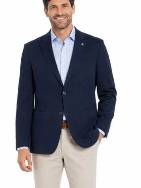 Michael Kors Men’s Stretch Cotton Blazer Midnight Navy 44R NWT $198